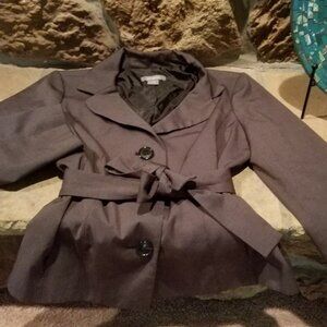 Ann Taylor Belted Suit Jacket Blazer Size 14